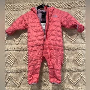 The North Face ThermoBall Baby Girl Pink Bunting Suit (3-6M)